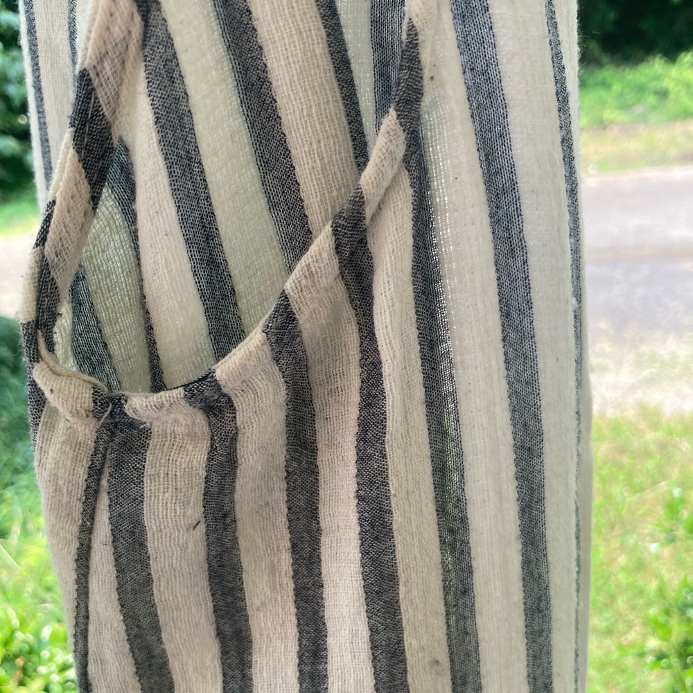 Umgee gray and White Striped Sleeveless dress shift - Picture 5 of 9